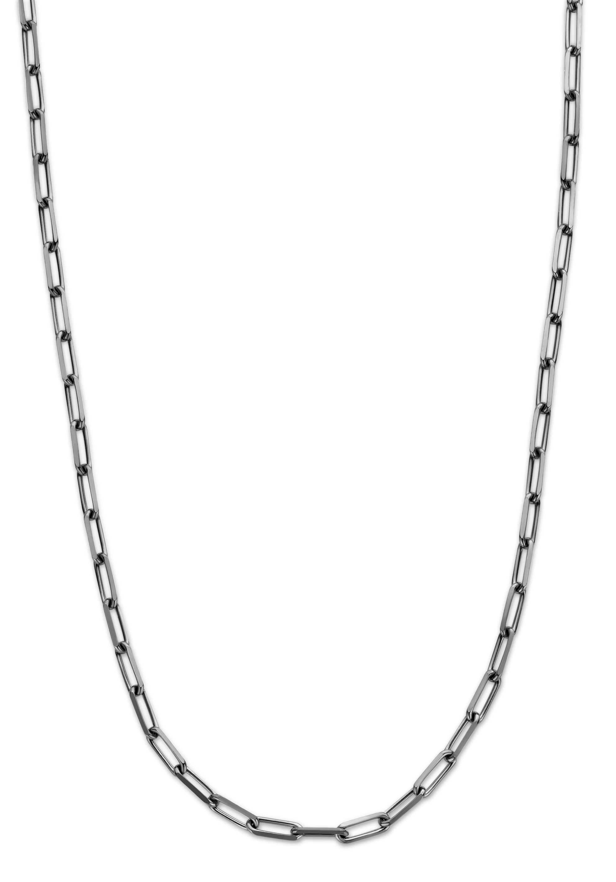 Echo halskæde (L) 45 cm - sterlingsølv ruthineret-1