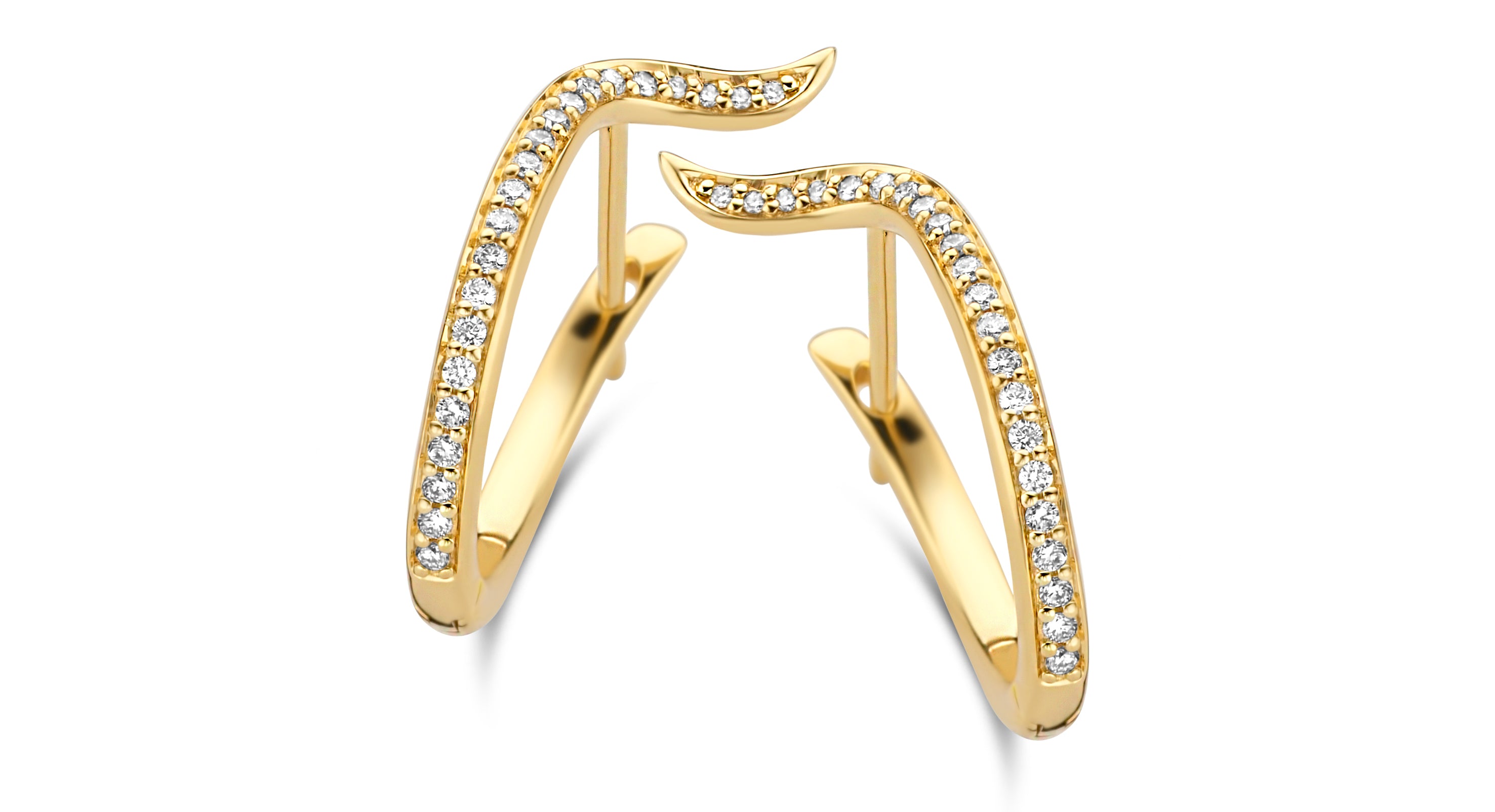 Prestige øreringe - 14 kt. guld med 0,21 CT brilliantslebne diamanter-1