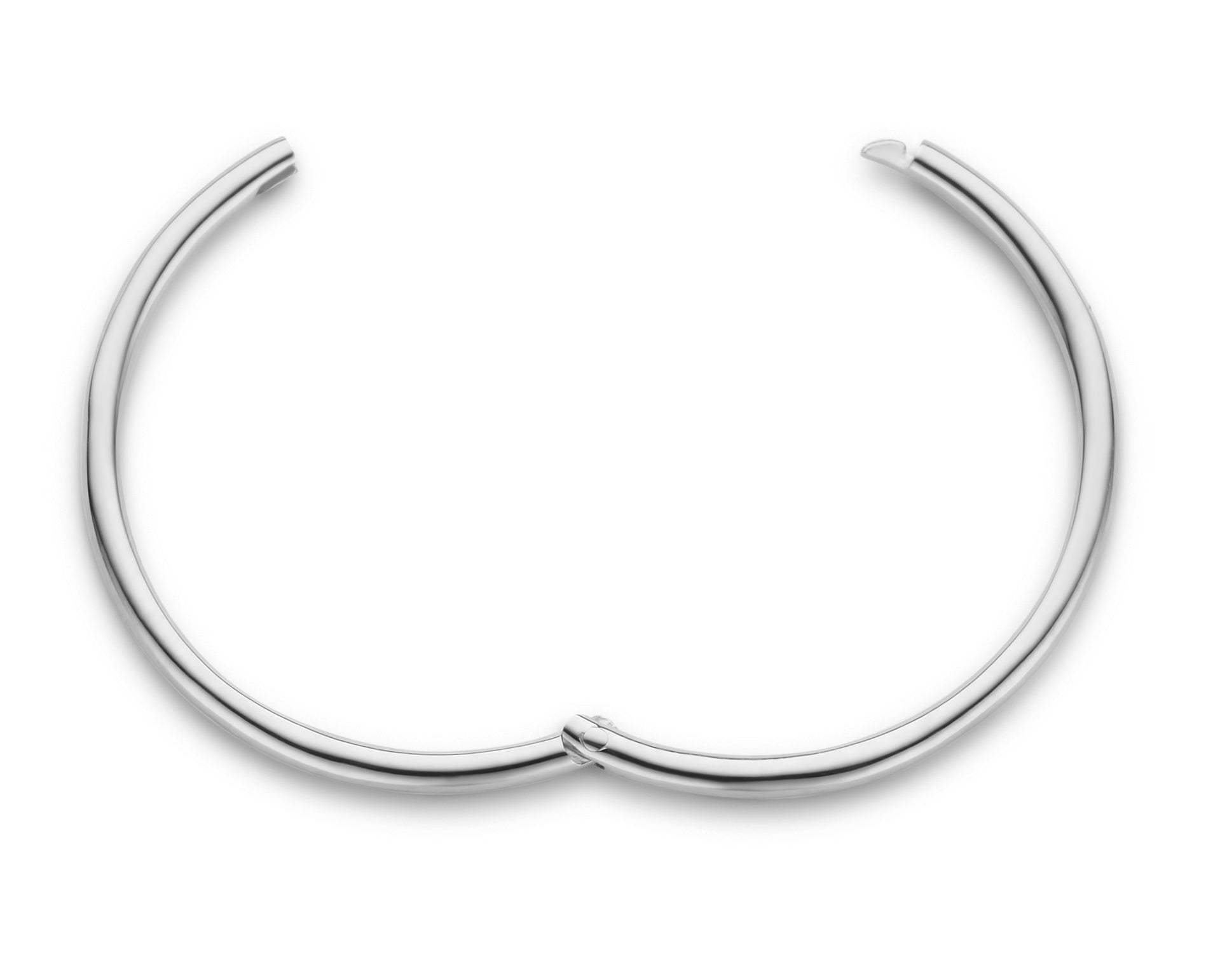Imagine hoop øreringe uden vedhæng - medium diameter 2 cm - 14 kt. hvidguld-2