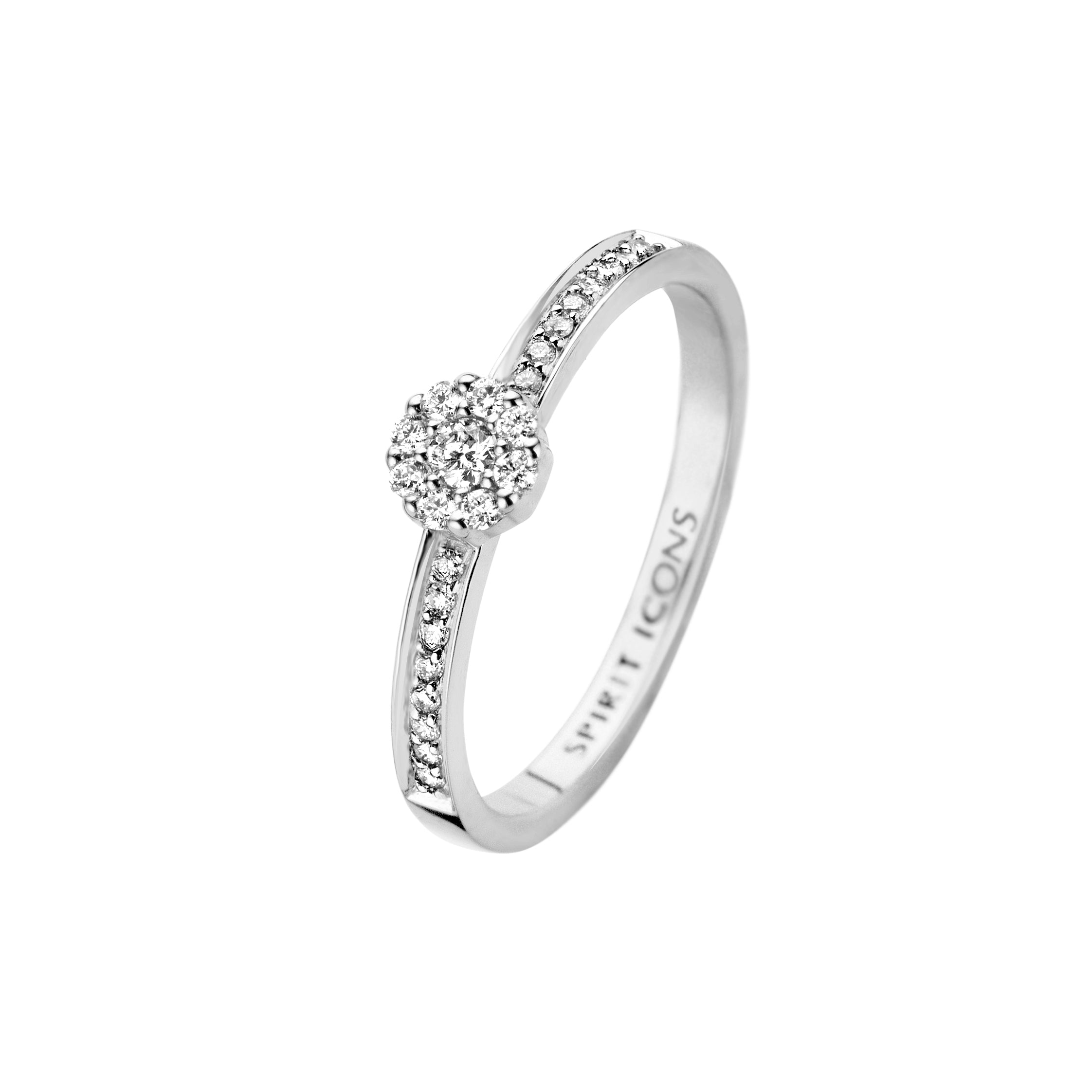 Eternal ring - 14 kt. hvidguld med 0,2 CT brilliantslebne diamanter-1