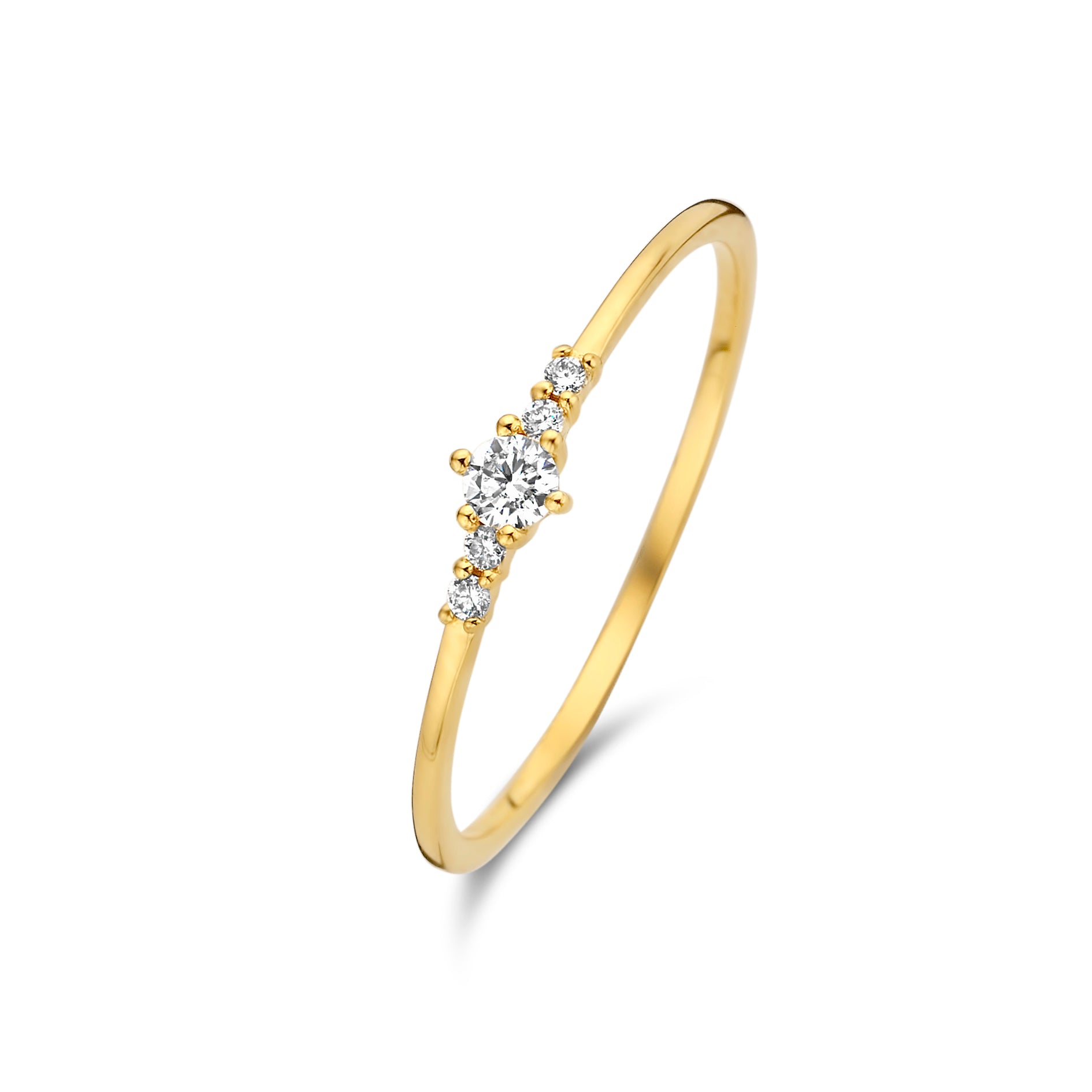 Faith ring - 14. kt. guld med brillantslebne diamanter-1