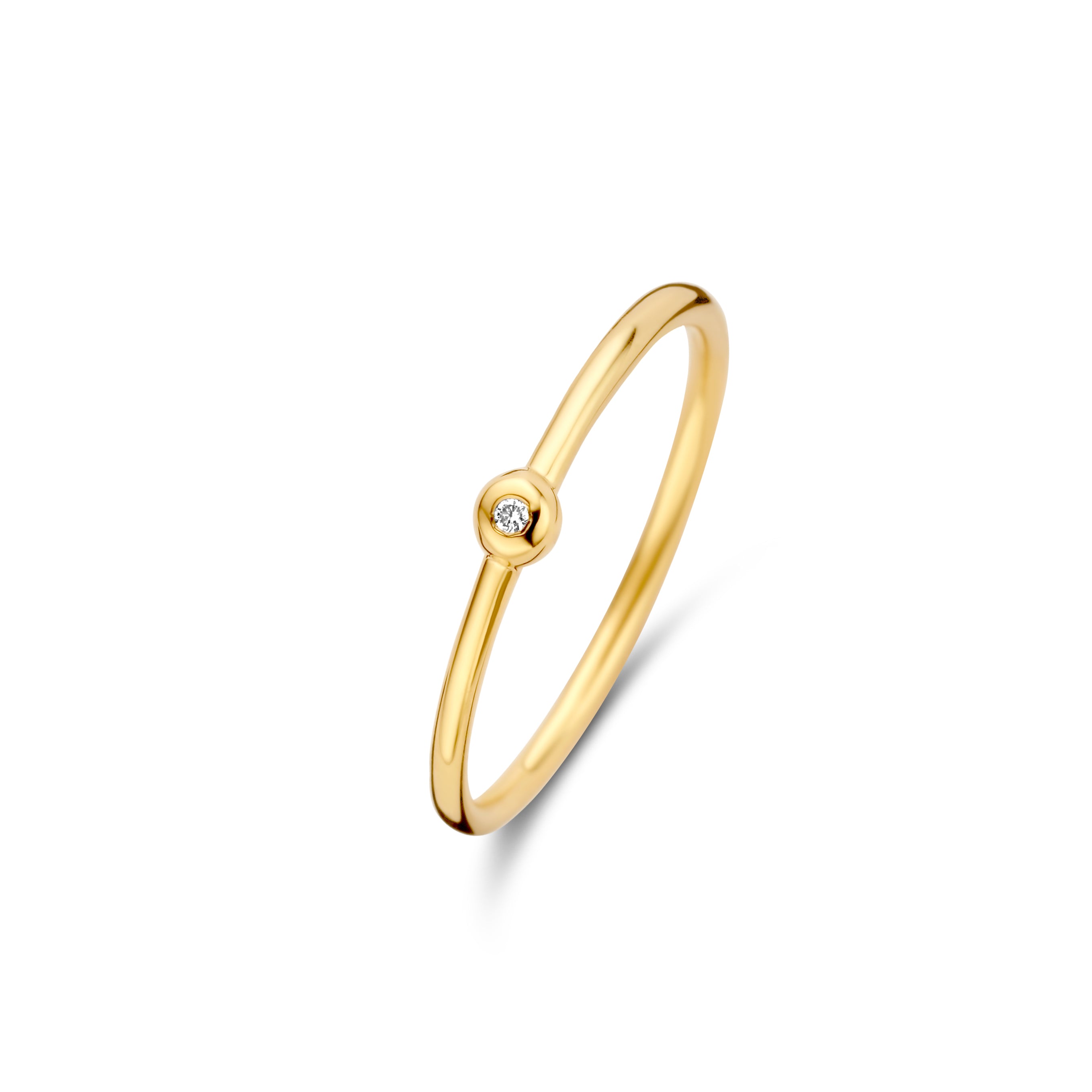 Belle ring - 14 kt. guld med brilliantsleben diamant-1