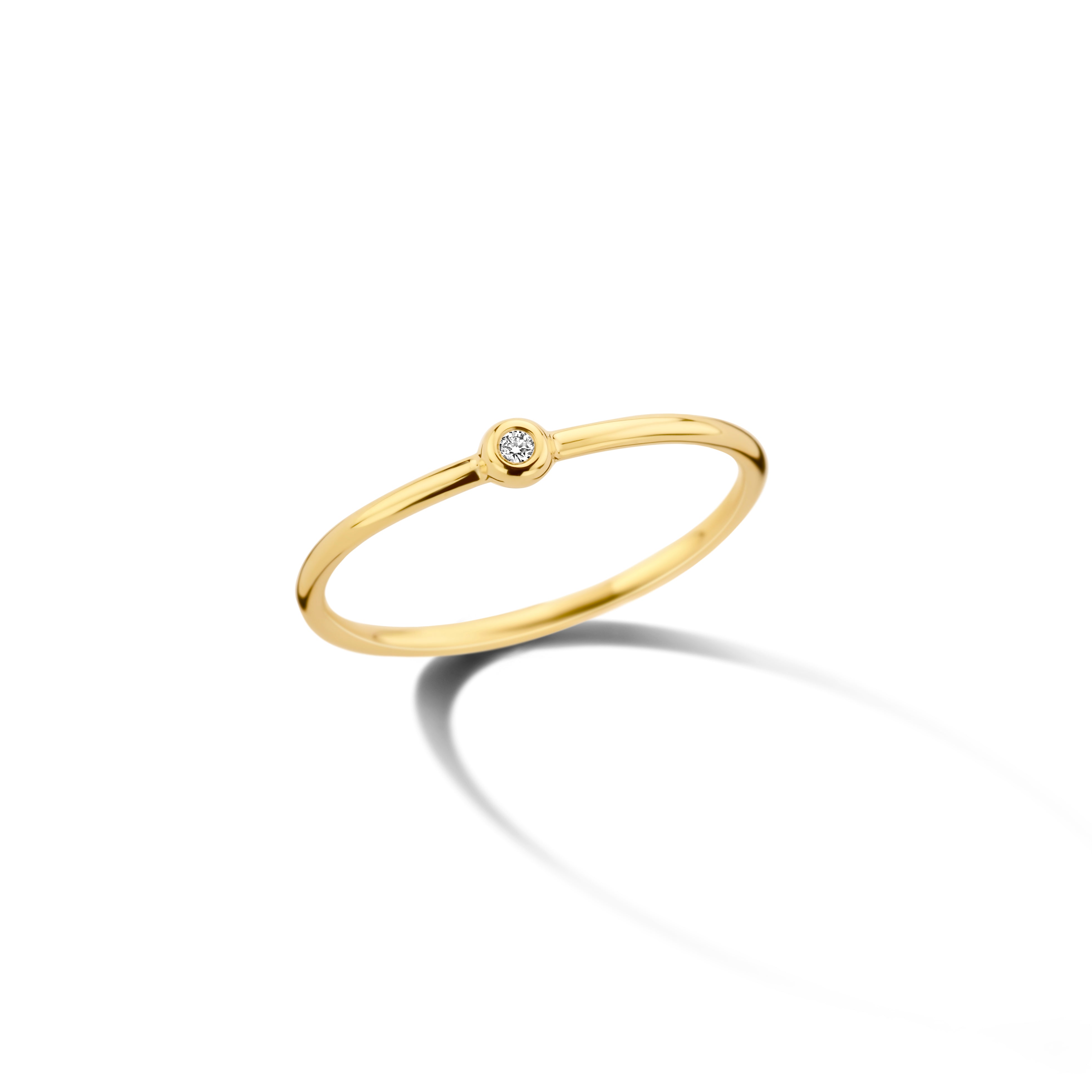 Belle ring - 14 kt. guld med 0,01 CT brilliantsleben diamant-2