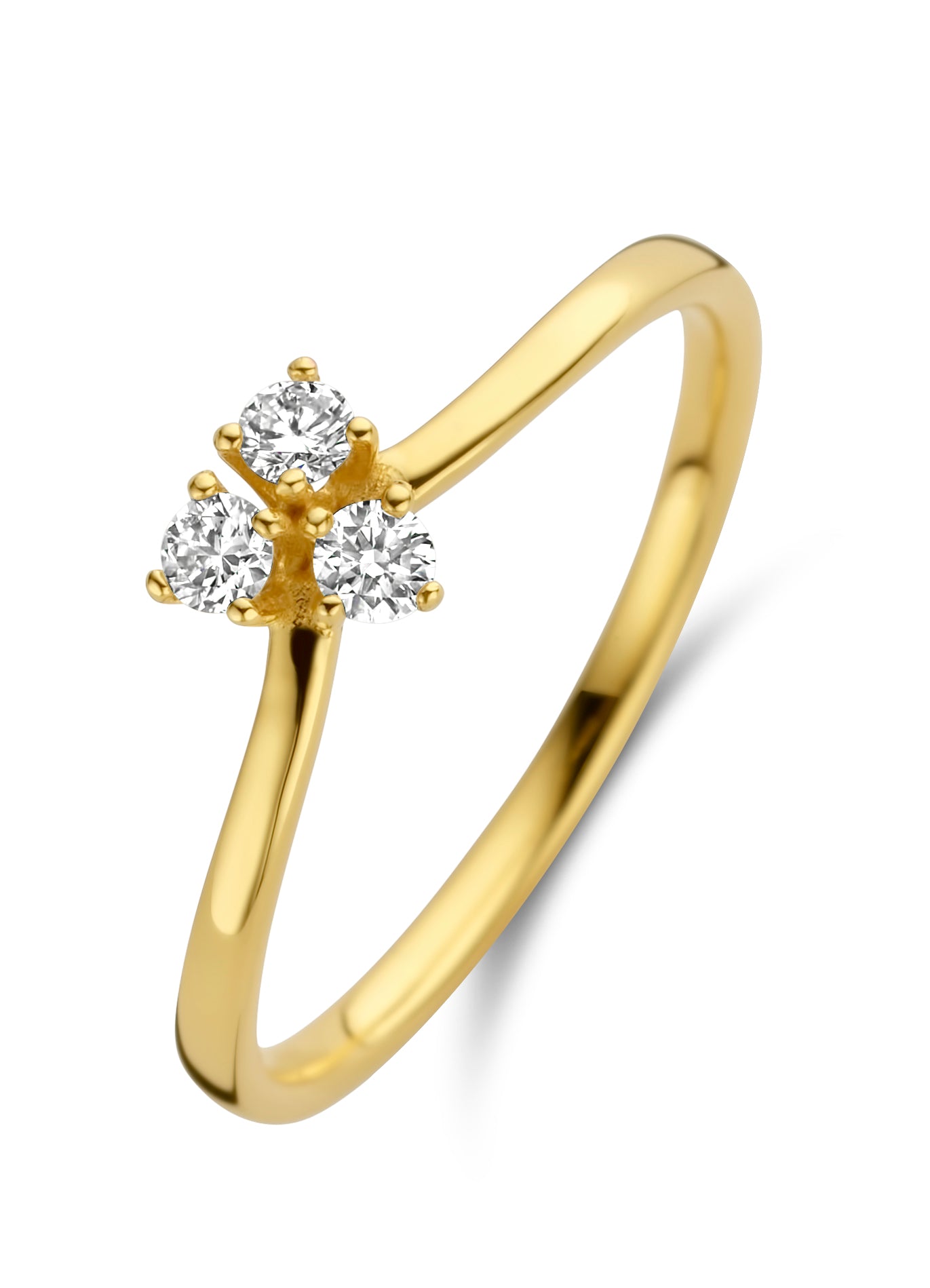 Juliet ring medium - 14 kt. guld med 0,18 CT brilliantslebne diamanter-3