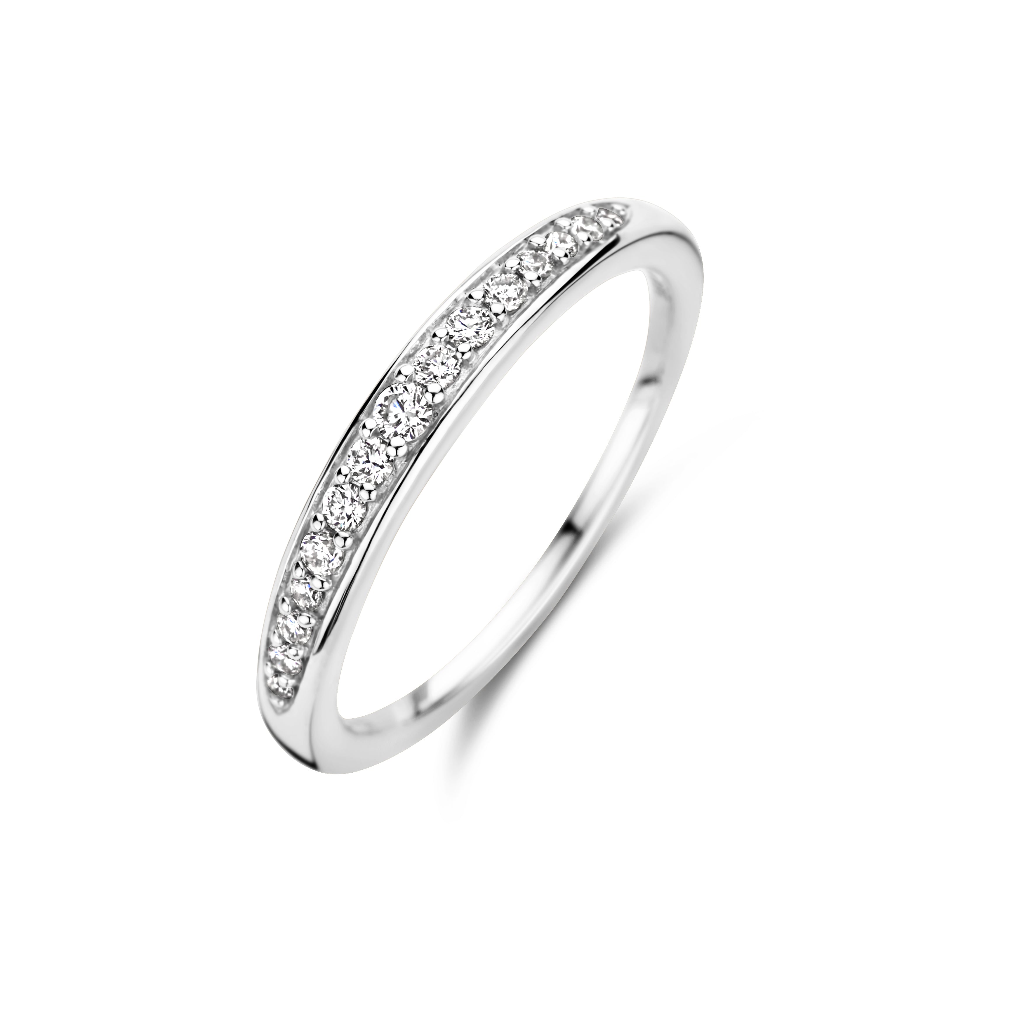 Treasure ring (S) - 14kt. hvidguld med brillantslebne diamanter-1