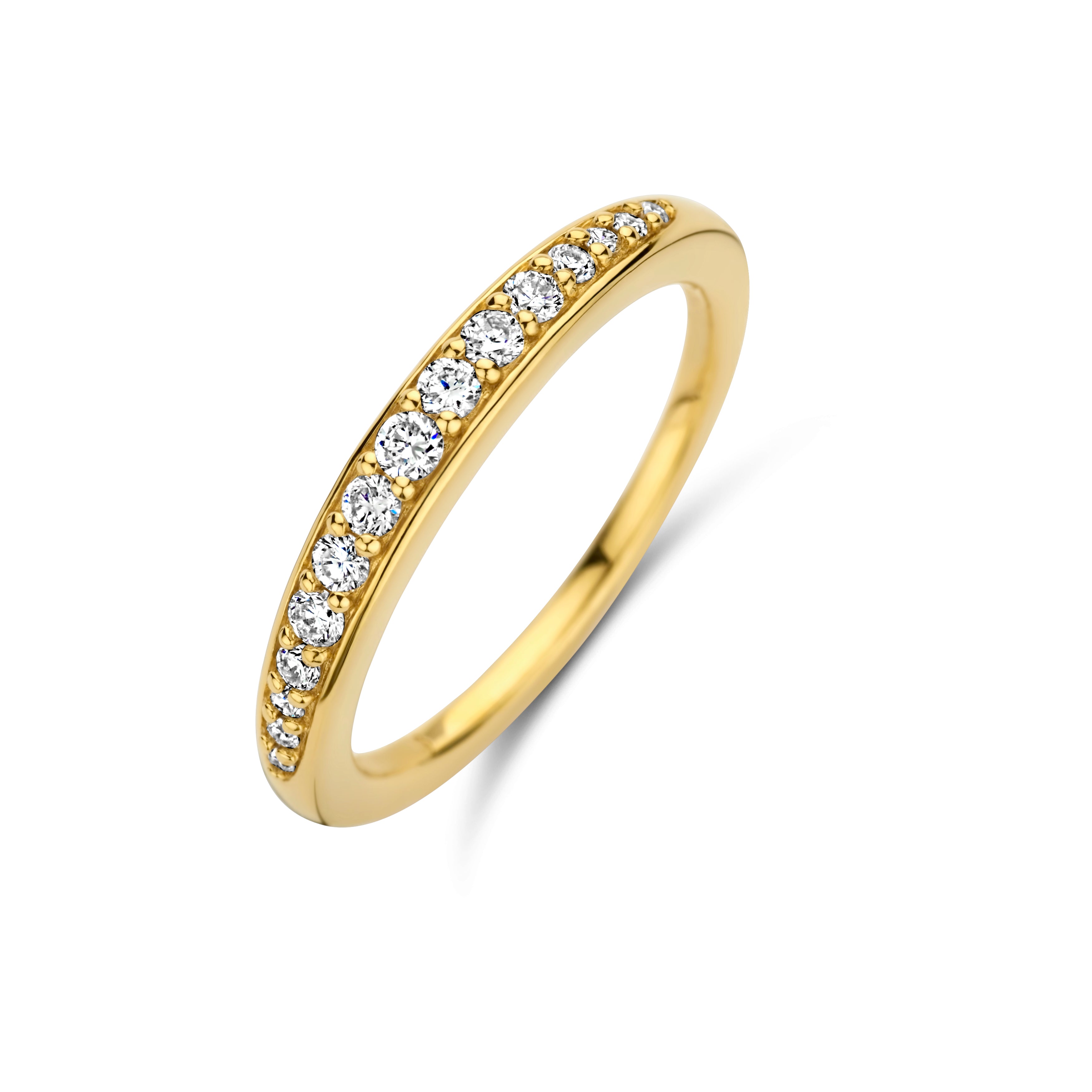 Treasure ring (M) - 14kt. guld med brillantslebne diamanter-1