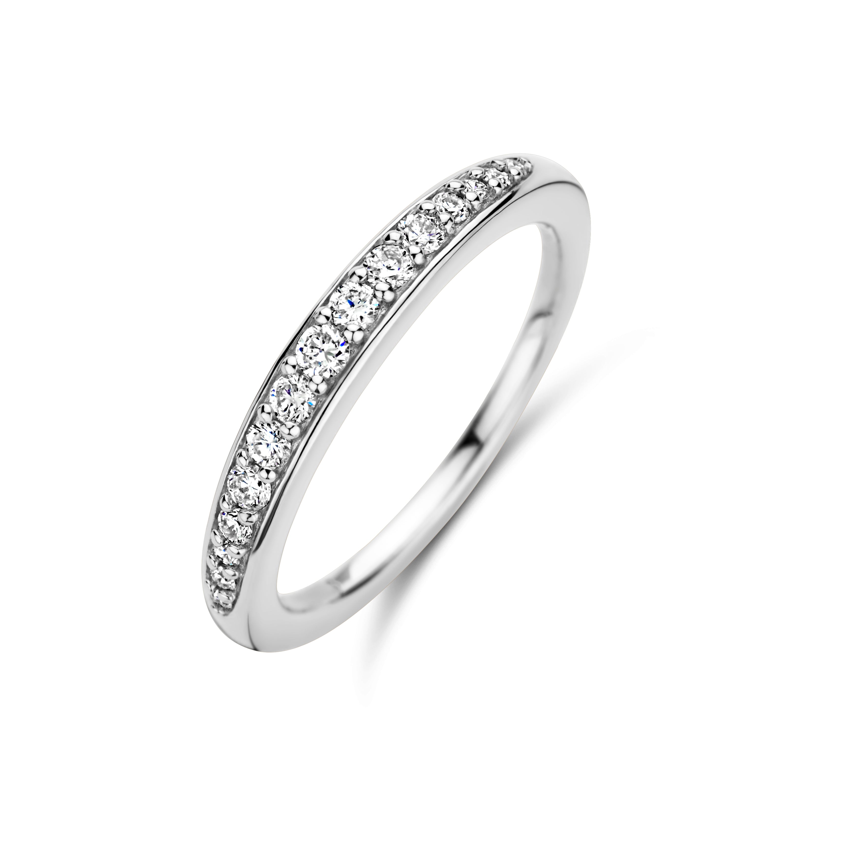 Treasure ring (M) - 14kt. hvidguld med brillantslebne diamanter-1