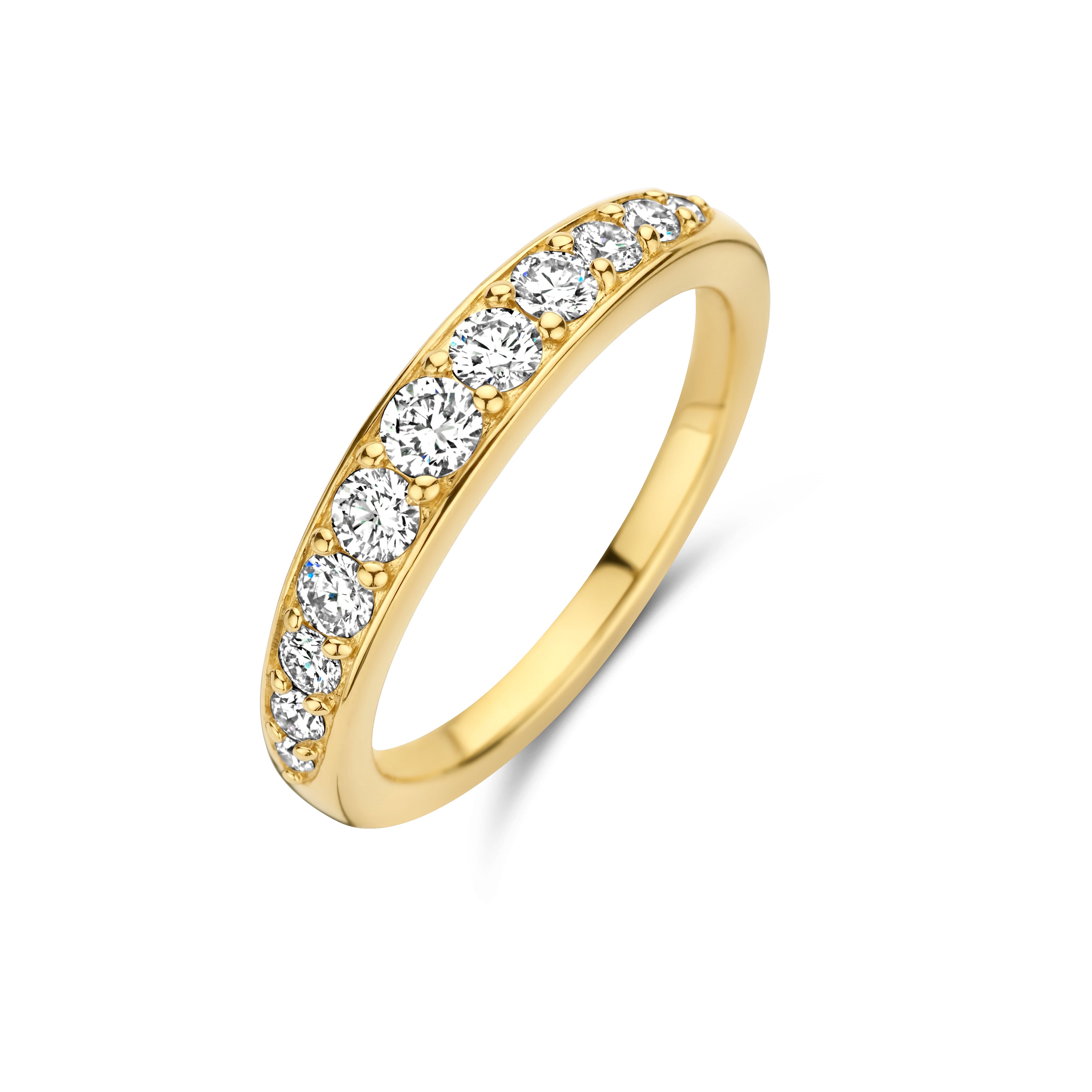 Treasure ring (L) - 14kt. guld med brillantslebne diamanter-1