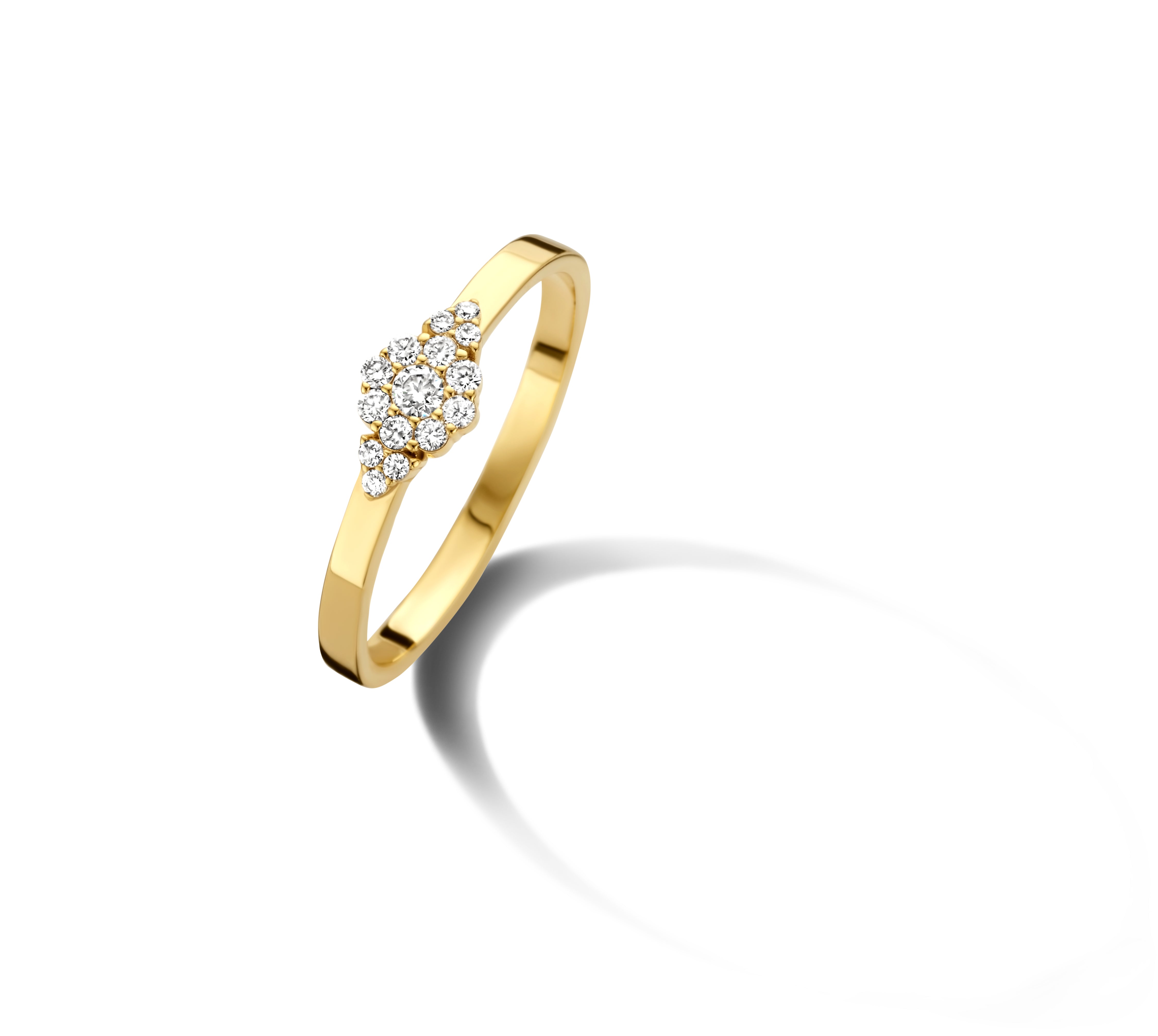 Delilah ring - 14 kt. guld med 0,15 CT brilliantslebne diamanter-2