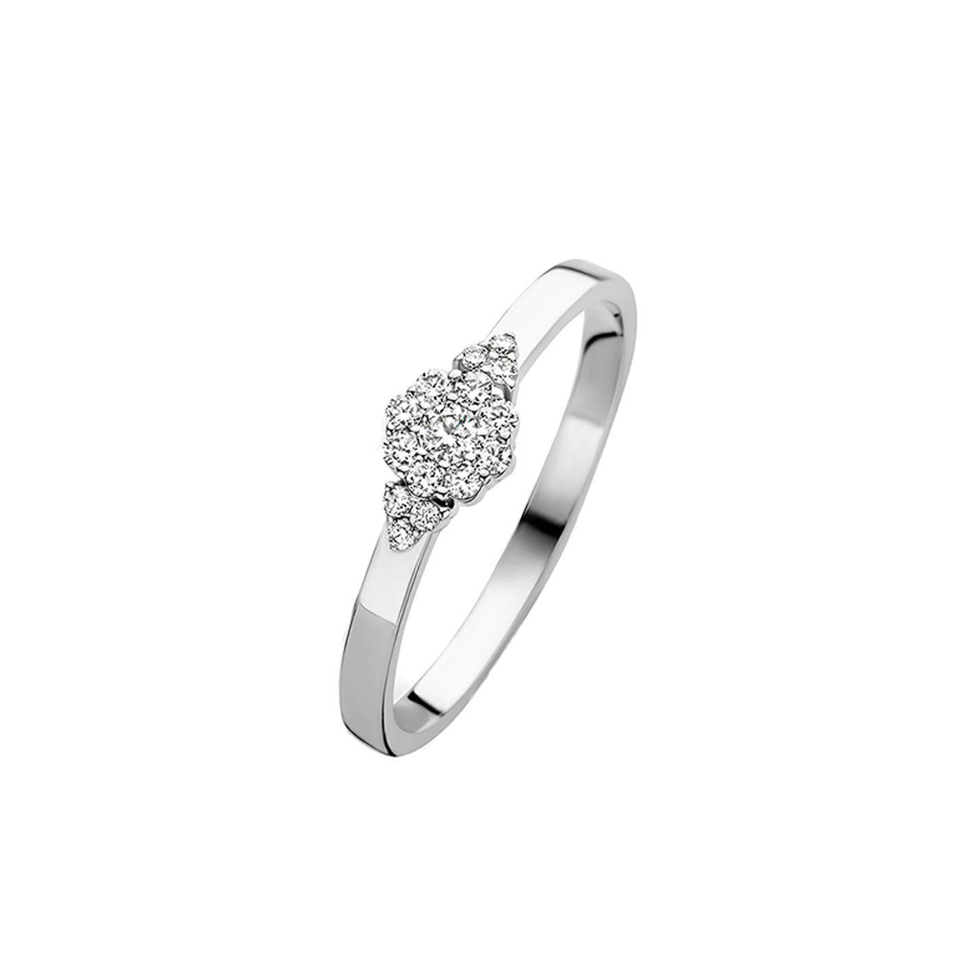 Delilah ring - 14 kt. hvidguld med 0,15 CT brilliantslebne diamanter-1
