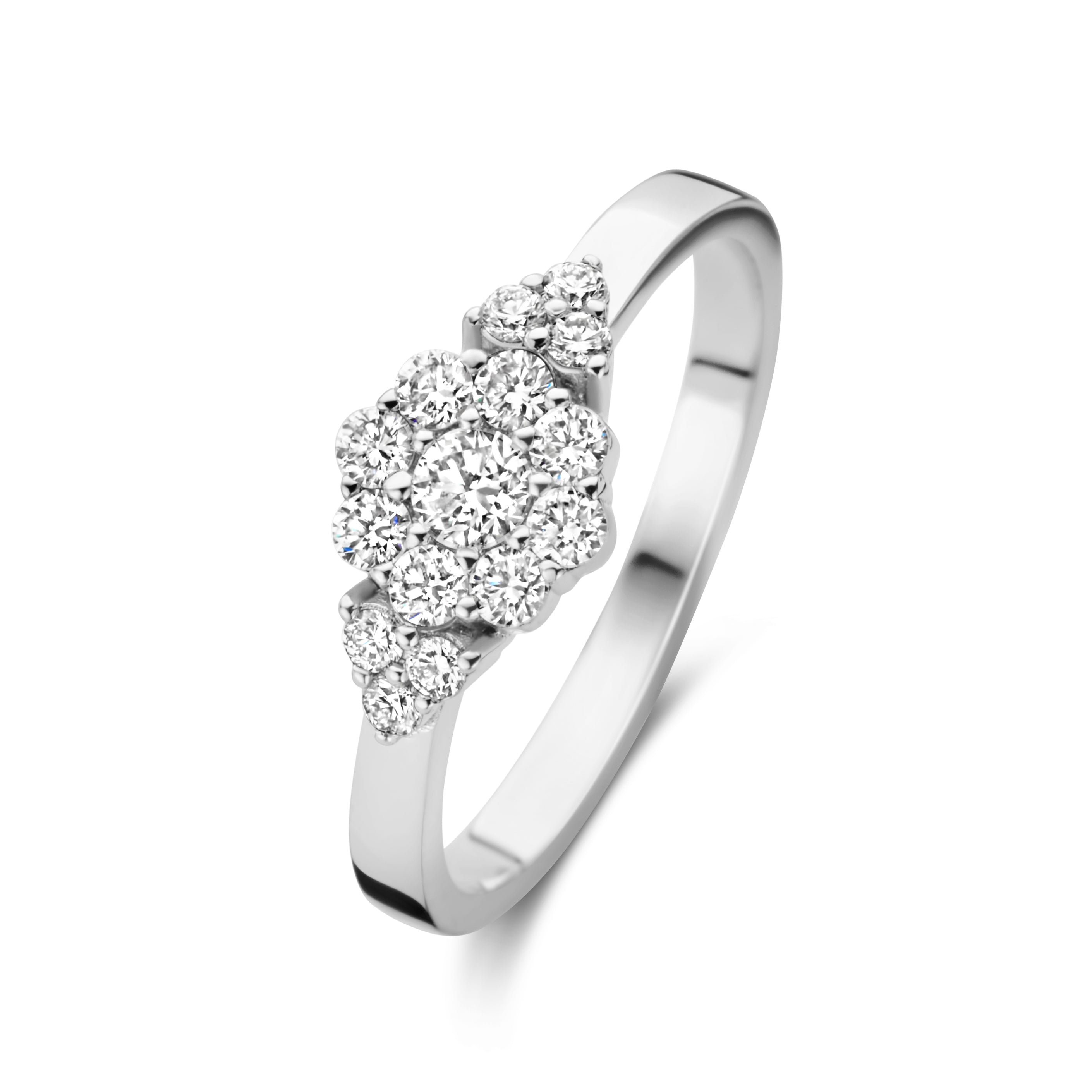 Delilah ring - 14 kt. hvidguld med 0,43 CT brilliantslebne diamanter-1