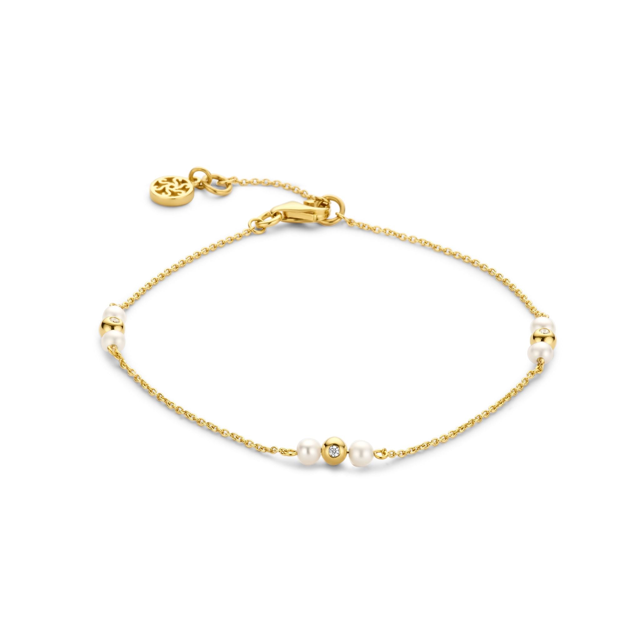 Ophelia armbånd - 14 kt. guld med brillantslebne diamanter-1